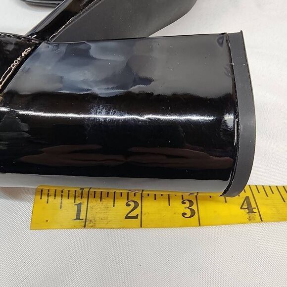 Madden Girl STAR Block Heel Platform Sandal Ankle Strap Square Toe Black Size 8 - Picture 7 of 9